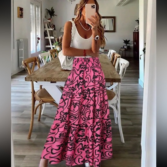 Boho high waisted maxi skirt - Picture 3 of 6